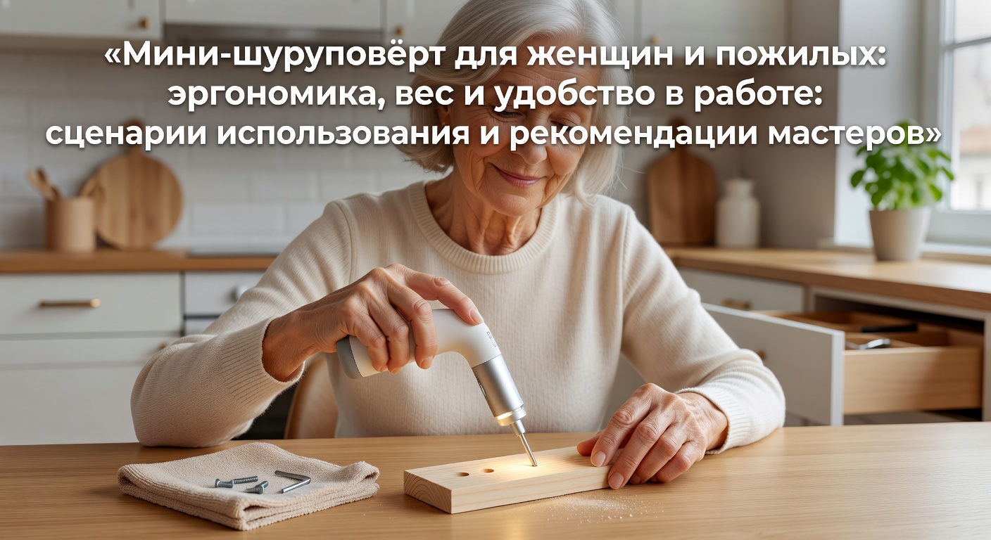 Мини-шуруповёрт для женщин и пожилых: эргономика, вес и удобство в работе: сценарии использования и рекомендации мастеров