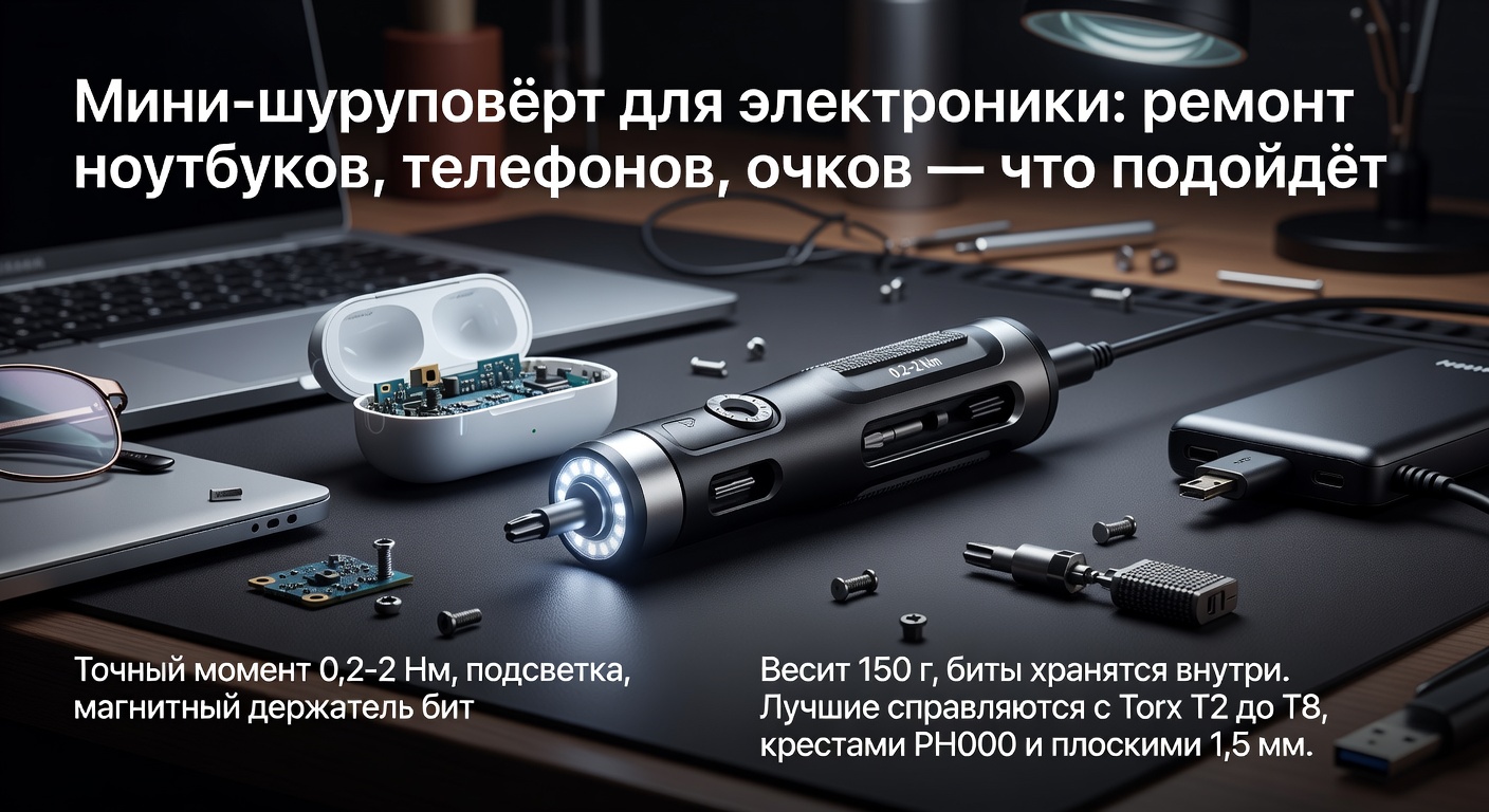 Мини-шуруповёрт для электроники: ремонт ноутбуков, телефонов, очков — что подойдёт